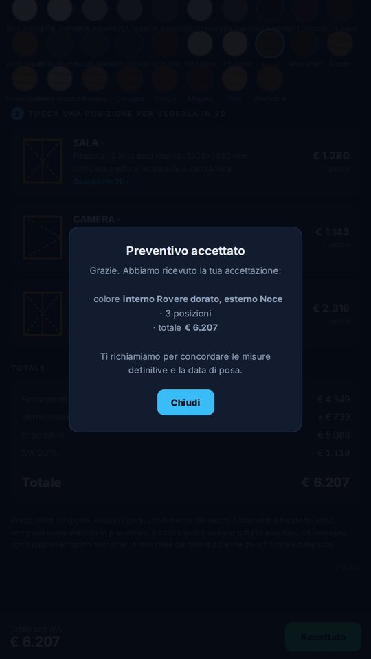 Preventivo accettato